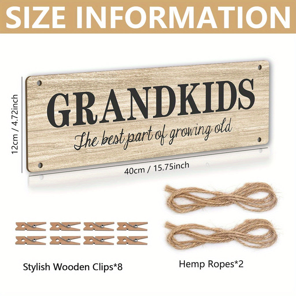 Grandkids Photo Holder for Grandparents, Side by Side or Miles Apart Family Picture Display Gift for Grandma and Grandpa on Birthdays and Christmas