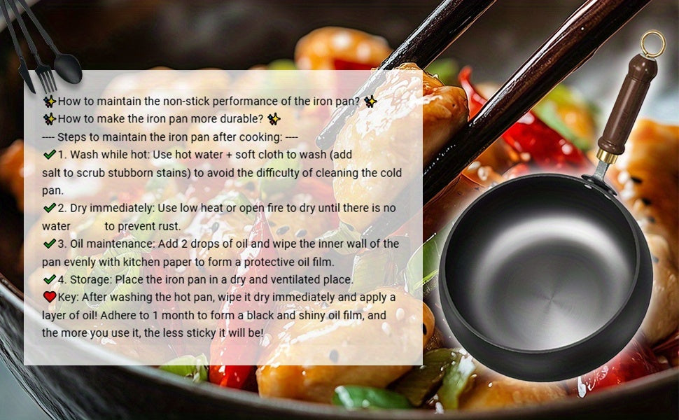 PokEpic Japanese Wok, Ideal for Pots And Pans Set, Large Bellied Non Stick Cookware, Heat Resistant Handle, Fit Gas Induction Stoves, Pressure Cooker Fast Stew, Chafing Dish Alternative, Kitchen Accessories & Gadgets, for Camping, Soups Stewing