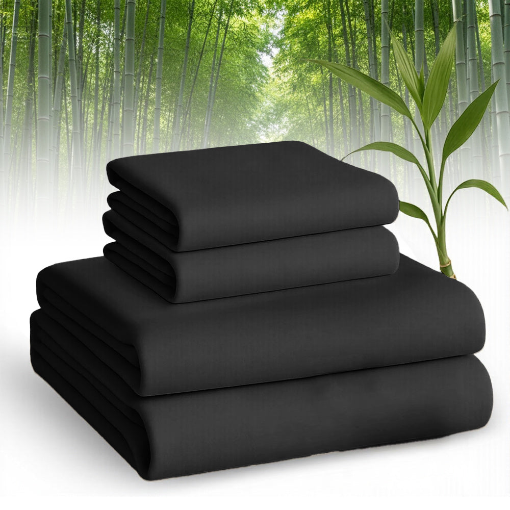 [2000TC Bamboo Sheet Set]Cooling Bamboo Bed Sheet Set - Ultra Soft And Comfortable Summer Queen Size Sheet Set-Deep Pocket Fits Up to 16"-Twin/Full/Queen/King-Fit for Hot Sleepers - Bamboo Kid's Sheet with 2 Pillowcases-All-Season Comfort-Best Gifts