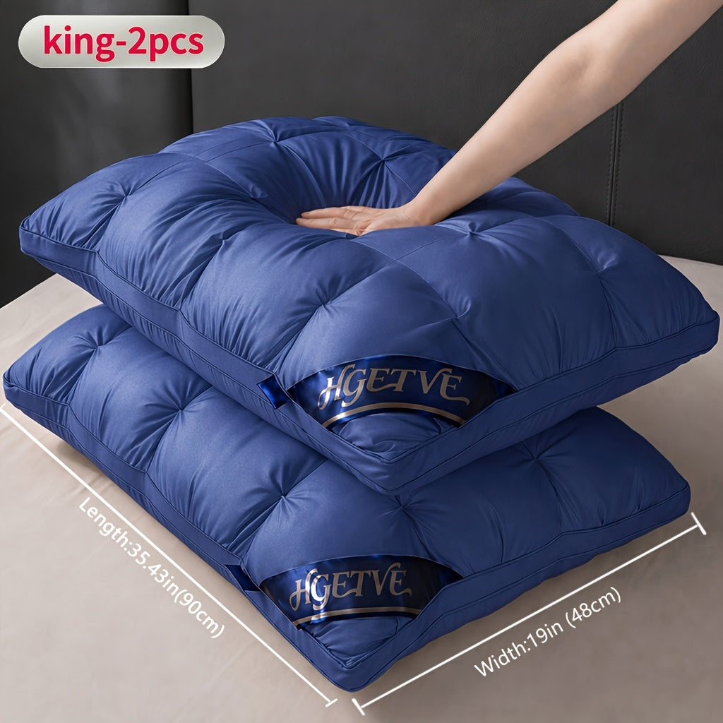 2pcs Hotel-quality Sleep Pillow, Soft And Fluffy for Better Sleep, Hypoallergenic And Breathable Fabric, High-loft Pillow Core, Ergonomic And Comfortable Neck Protection, Resistant to Deformation Over Time, King/Queen Size, Holiday Gifts.