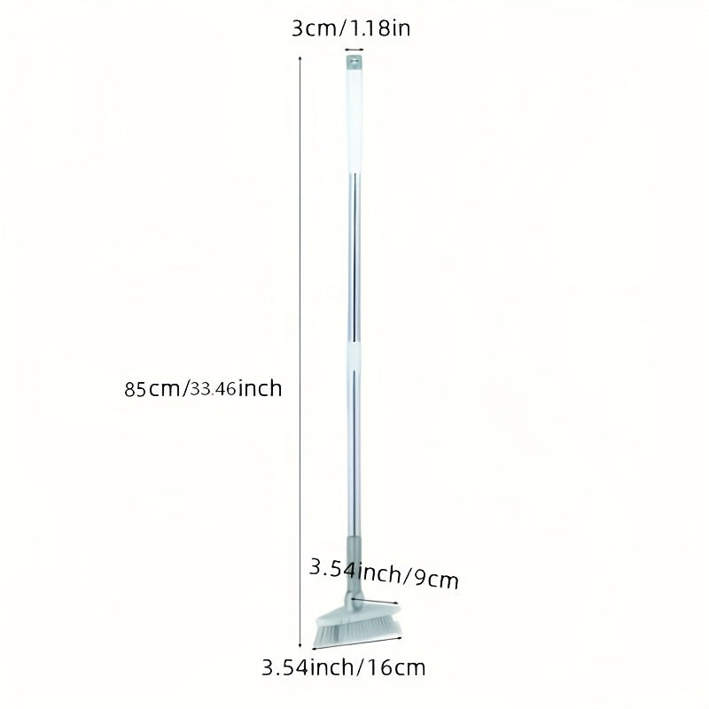 1pc Floor Scrub Brush Shower Scrubber Cleaning Bath Tub And TileScrubber Brush Long Handle Detachable Stiff Bristles For CleaningShower Bathroom Kitchen Balcony Wall 37.4" Length