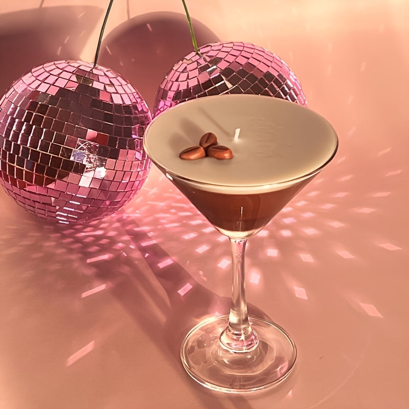Coffee Martini Candle, Gift for Candle Lovers, Caramel Scent, Coffee Bean Embellishment, Long Burning Time, Birthday Gift, Relaxing Valentine's Day Gift, Mother's Day Gifts, Teacher Appreciation Gifts