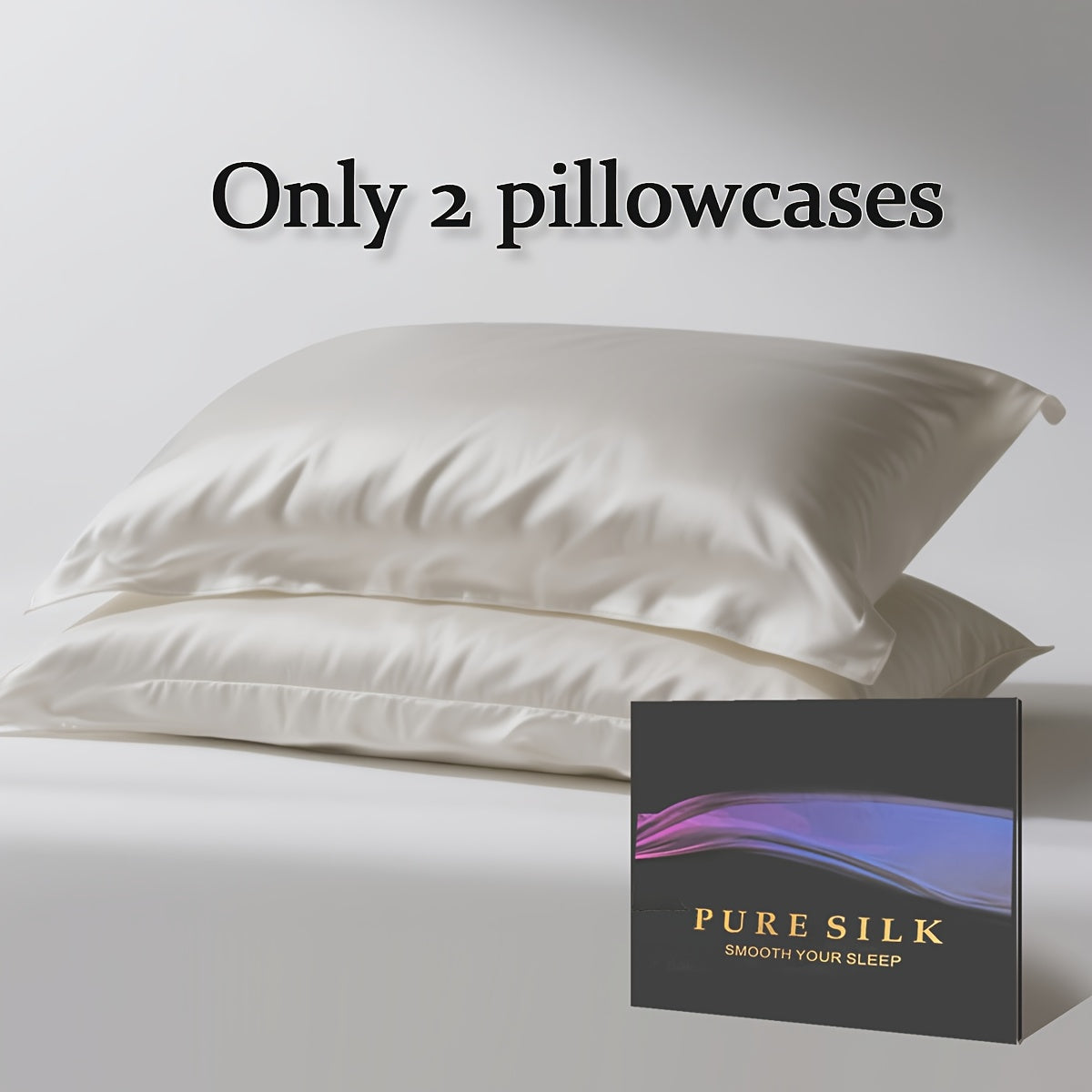 100% Mulberry Silk Pillowcase, Premium Silk Pillow Cover For Hair And Skin Care, Soft Smooth Cooling Breathable Pillowcase, Luxury Sleep Bedding With Hidden Zipper Closure, Standard Size, Queen Size, King Size, Comfortable Night Rest