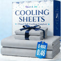 Cooling Bed Sheet Set in 100% Viscose, 4-Piece Soft Hotel-Style Bedding with 20-Inch Extra Deep Pocket for Hot Sleepers in Twin Full Queen and King