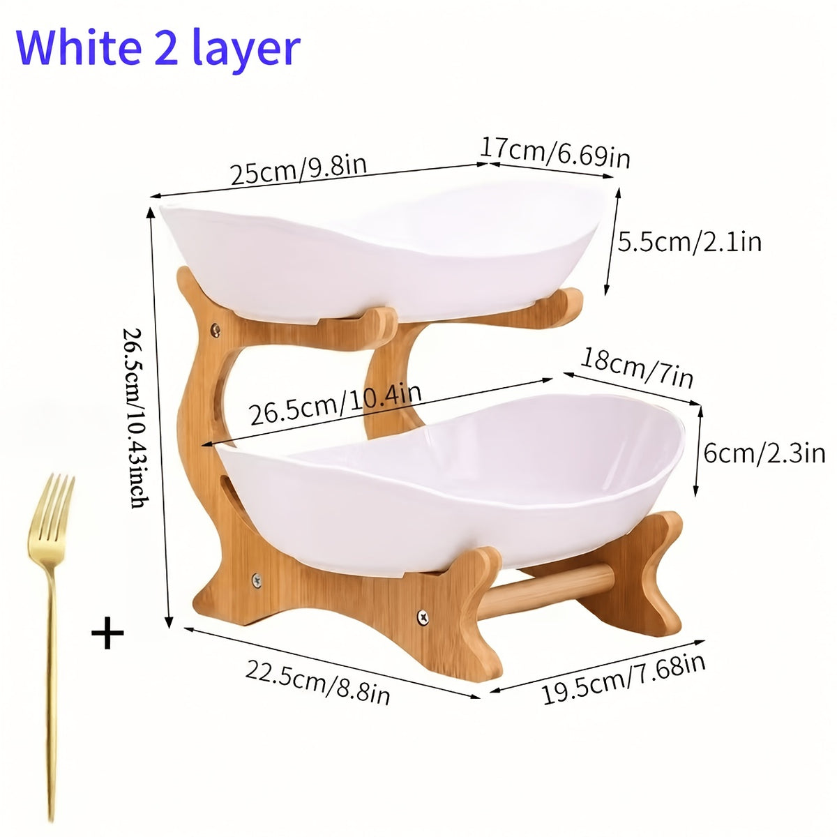 A Creative Two-Layer/Three-Layer Kitchen Fruit Basket, Large-Capacity Layered Fruit Basket, European-Style Dried Fruit Plate, Bamboo And Wood Frame, Household Snack Plate, Candy Tray, Fruit Basket, Bamboo And Wood