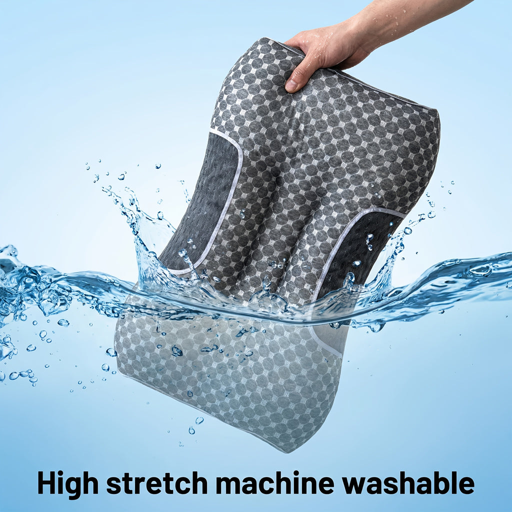 2pcs Neck Pillows, Made of Breathable Fabric That Prevents Sweatiness During Long-term Wear. Features a Removable Zippered Pillowcase, Ergonomically Designed to Fit the Neck for Comfortable Use. Effectively Relieves Shoulder and Neck Pressure