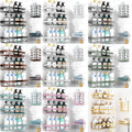 Self-Adhesive Shower Caddy Set, 5-Pack Rustproof Stainless Steel Bathroom Wall Storage Shelves and Baskets for Shampoo, Soap and Everyday Essentials