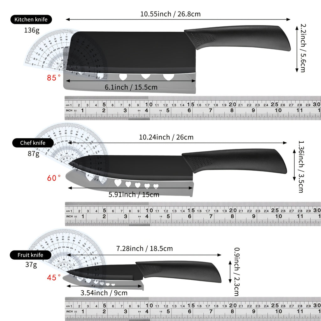 3/6/7pcs Professional Kitchen Chef Knife Set, Knife, Hotel Gift Visit, Outdoor Camping Car Knife Set, Chef Knife Utility Knifeing Knife Slicing Knife Fish Knife Butcher Knife Kitchen Scissors Boning Duck Fish Scissors