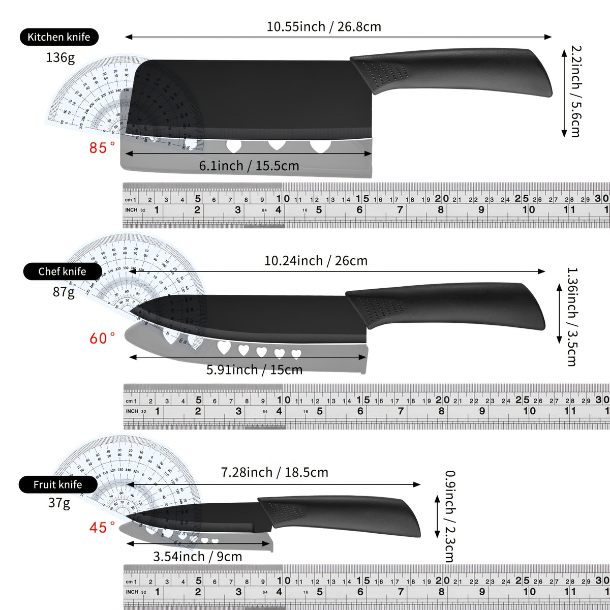 3/6/7pcs Professional Kitchen Chef Knife Set, Knife, Hotel Gift Visit, Outdoor Camping Car Knife Set, Chef Knife Utility Knifeing Knife Slicing Knife Fish Knife Butcher Knife Kitchen Scissors Boning Duck Fish Scissors