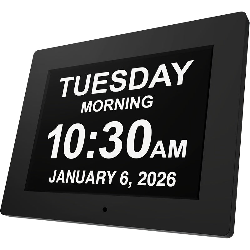 Clock with Day And Date for Elderly Large Display Digital Clock 12 Alarms 3 Medicine Reminders Large Font Dementia Clocks Alarm Clock for Seniors Day Clock
