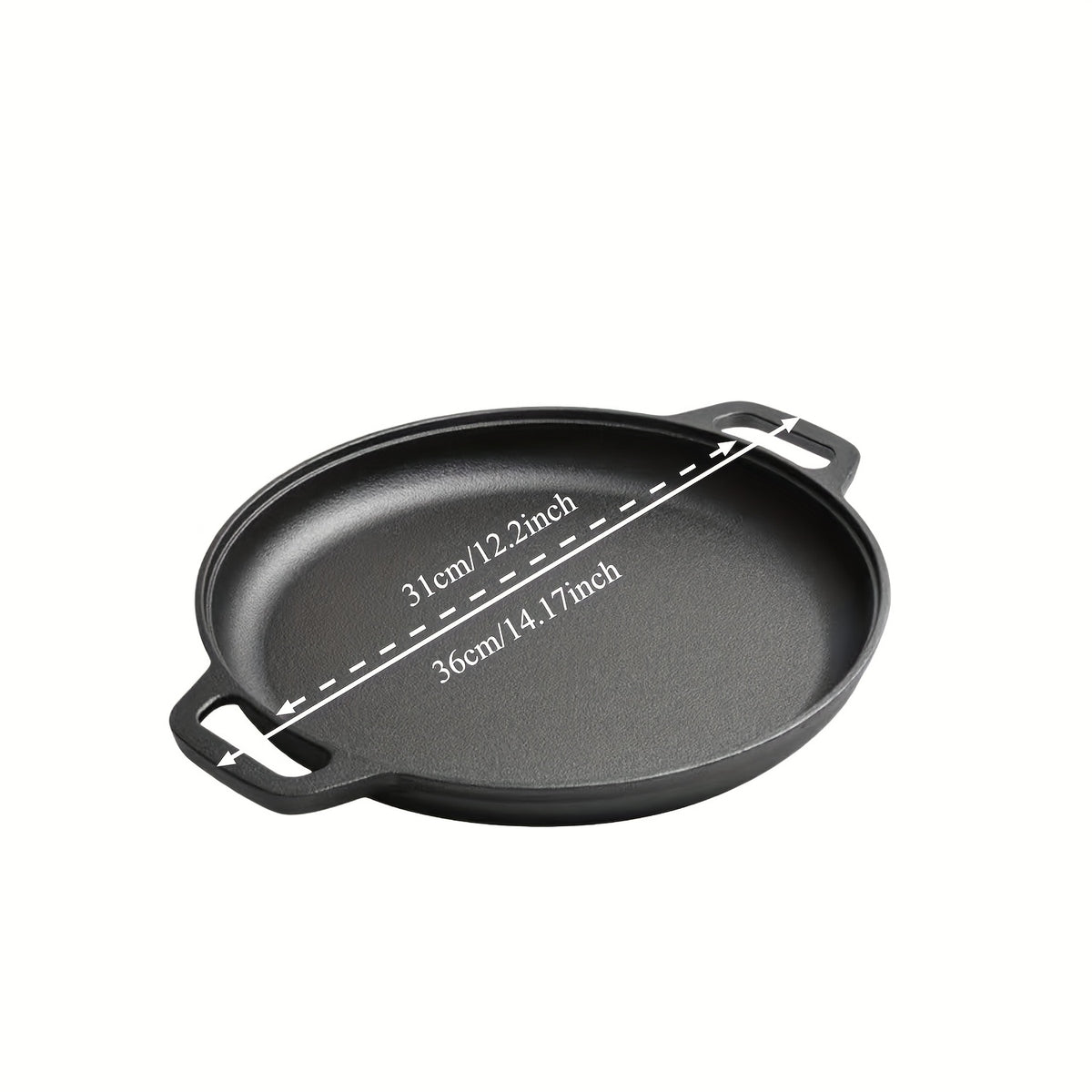 1/2/3pcs Cast Iron Pan, Pre Seasoned, Outdoor Camping Cookware Multifunctional, Non-stick, for Pizza Lovers, Home Kitchens, Outdoor Cooking, Durable, Even-Heating, Versatile, Compatible with All Stoves, Perfect for Home Kitchens And Outdoor Cooking