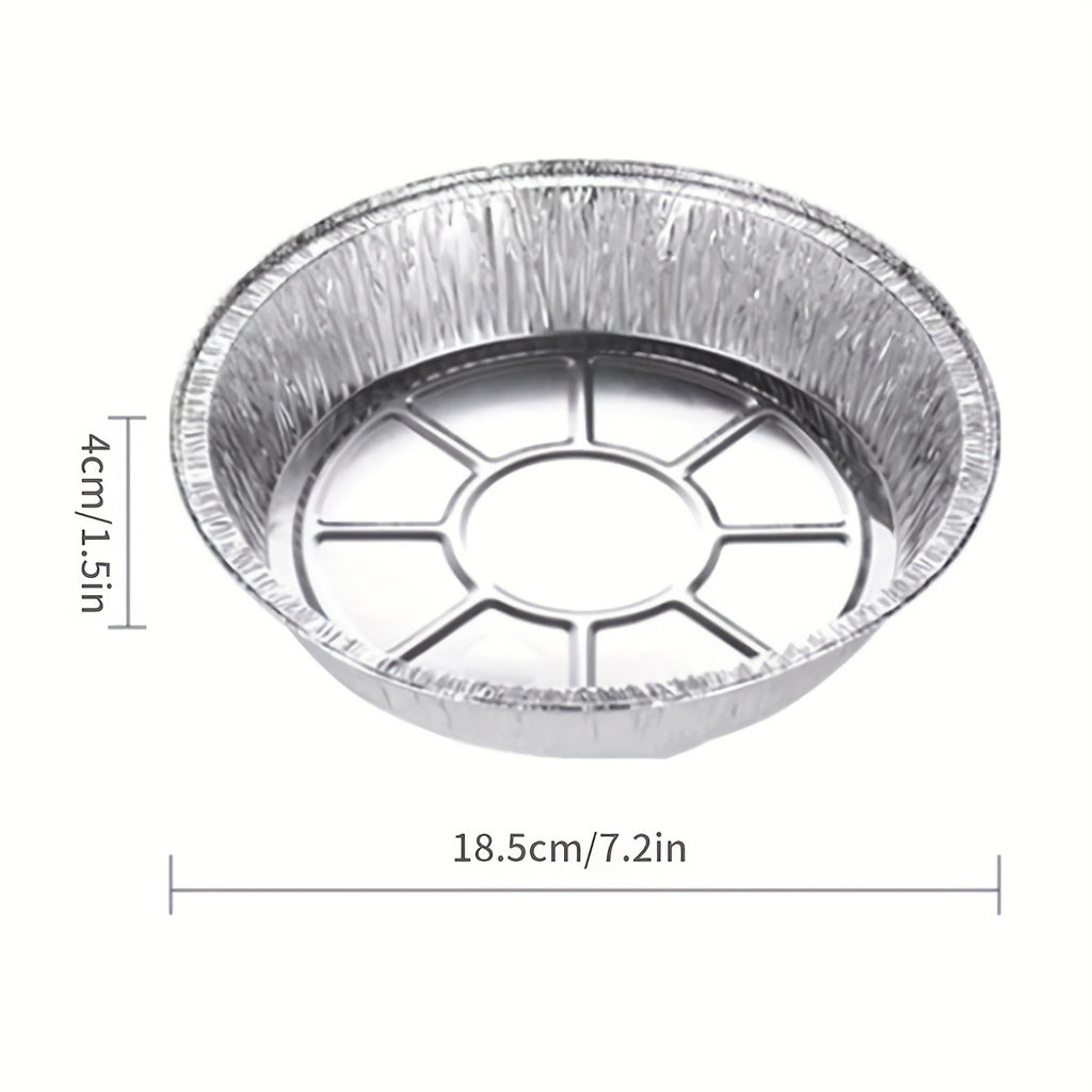 40pcs Disposable Aluminum Foil Baking Pan Set (including 20 Bases + 20 Lids) - 7-inch Round Baking Pan, Suitable for Baking, Keeping Warm, and Serving - Round Aluminum Foil Baking Pan with Lid - Mother's Day - Air Fryer - Oven - Birthday Party
