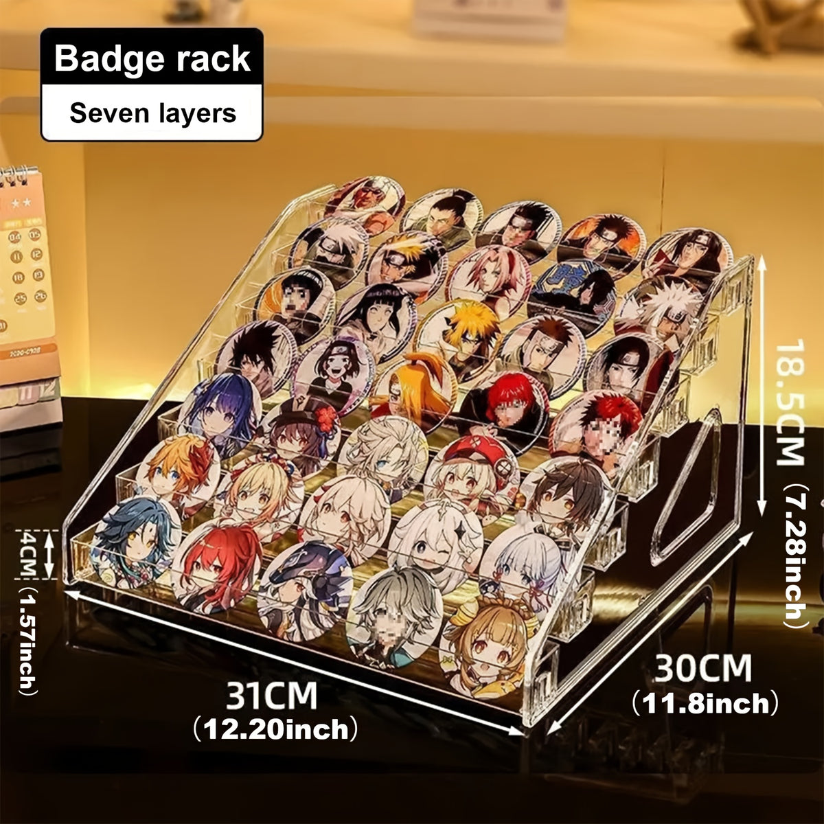 Multi Functional Acrylic Display Stand, Stackable, Multi-layer Design, Suitable For Collectibles - Toy Cars, Badges, Figurines, Cards, Cosmetics, Jewelry, Etc., Halloween And Christmas Gifts