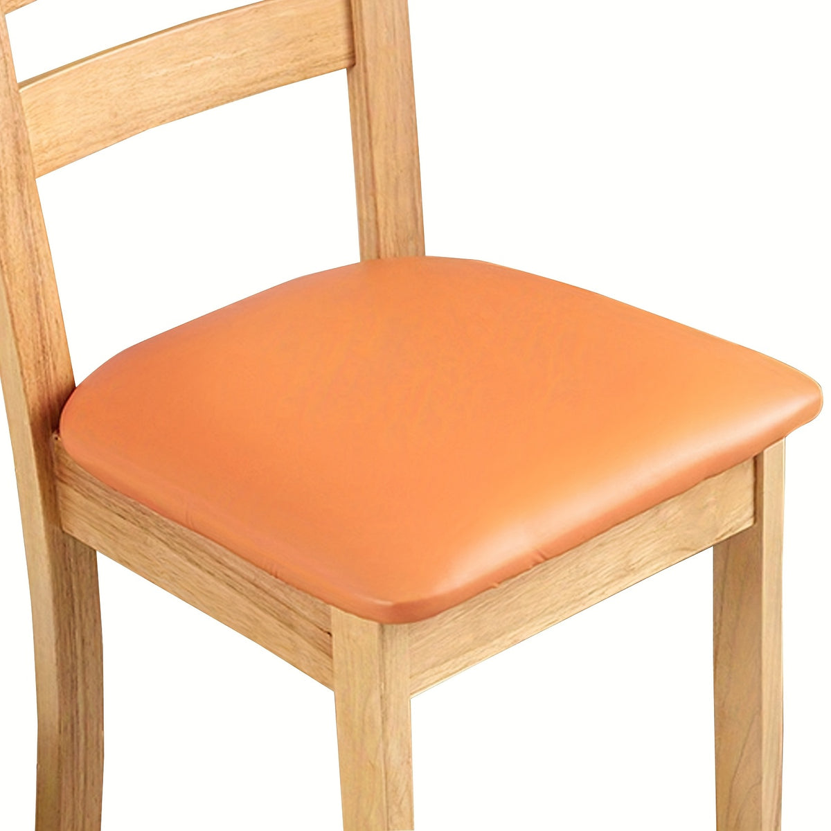 4/6pcs 100% Waterproof PU Fabric Dining Chair Slipcovers, Removable Upholstered Chair Cushion Cover for Dining Room, Hotel, Kitchen, And Home Decor, Fits A Variety Of Seat Styles, Halloween Home Decorations, Black Seat Cushion