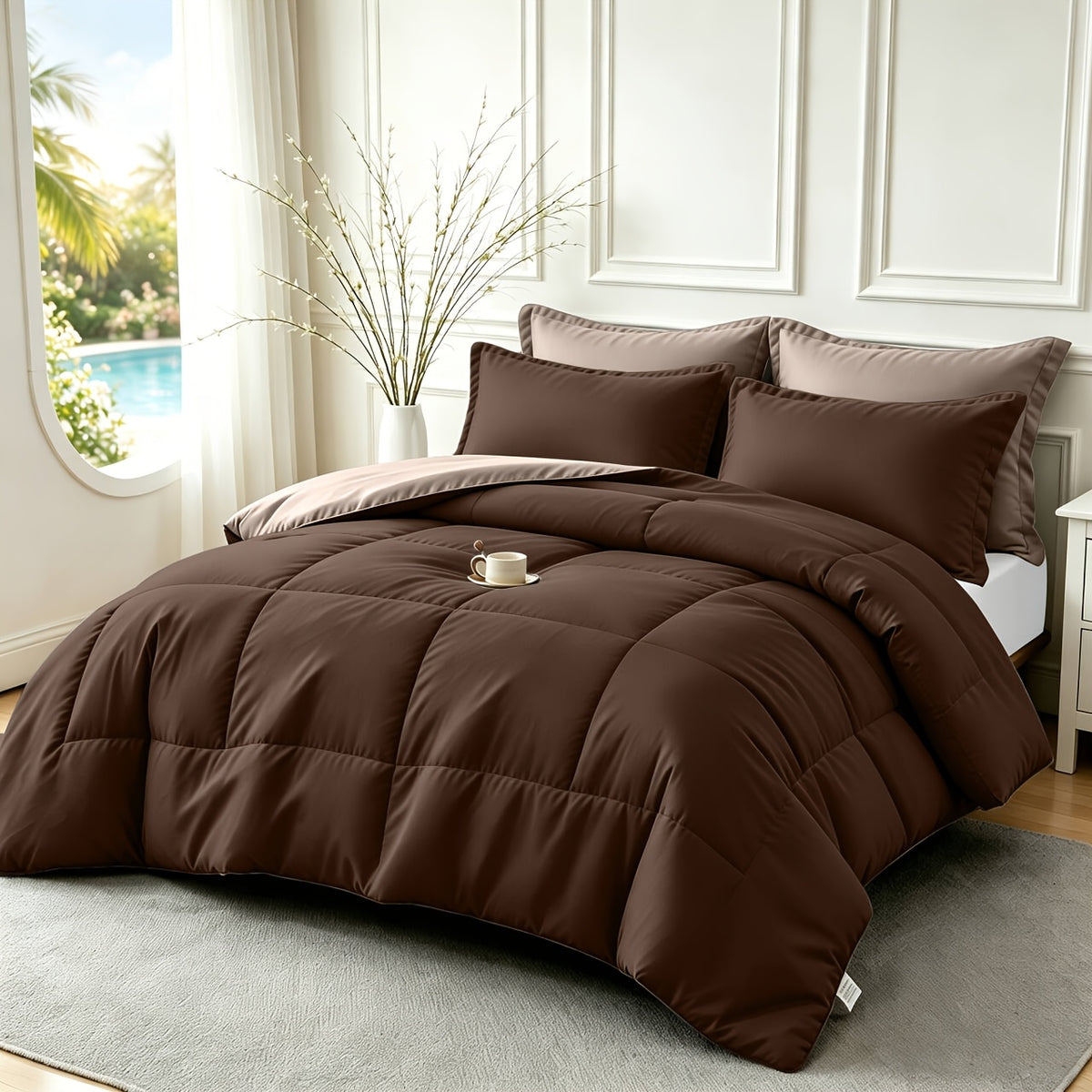 2/3pcs Red/Black Comforter Set Queen King Twin, All Season Comforter, 1Comforter, 1/2Pillowcases, Box Stitch Quilt, Hotel & School Quality Comforter, Home Bedding, Kids Room Decor, Halloween Christmas Holiday Gifts, Random Color