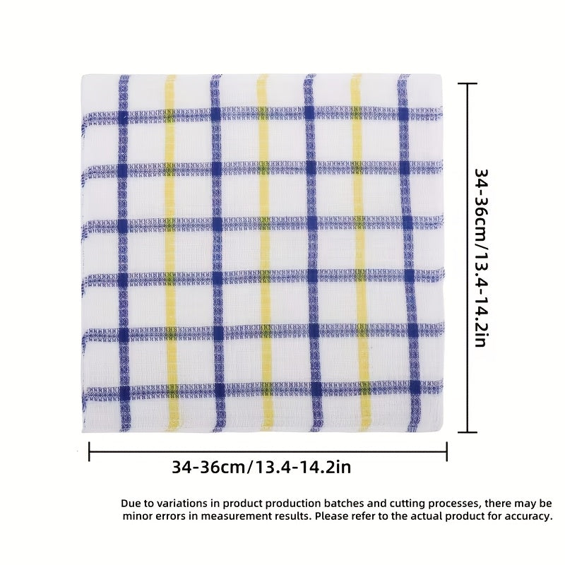 12pcs Kitchen Dishcloths - Soft Absorbent Dishcloths, Square Household Cleaning Cloth Set, Reusable And Durable Kitchen Wipes, Quick Drying Scouring Cloth, Practical Car Cleaning Cloth Set, Home Festival Wedding Decoration