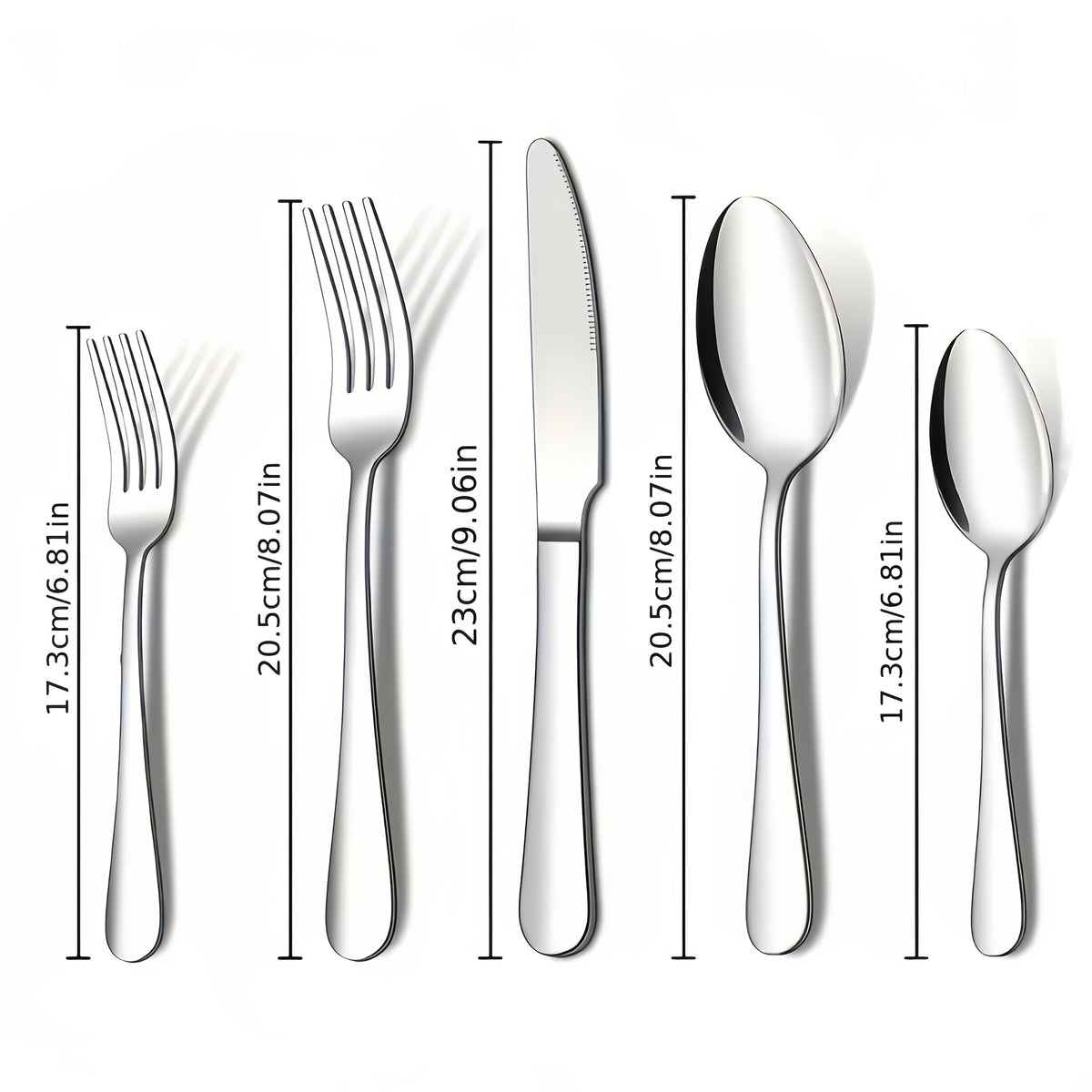 60/20pcs Stainless Steel Silverware Set - Heavy Duty Commercial Silverware for Restaurants, Weddings & Home | Dishwasher Safe, Rust-Proof, Non-Toxic | Bulk Kitchen Tableware with Gift Box The Best Gifts for Thanksgiving And Christmas