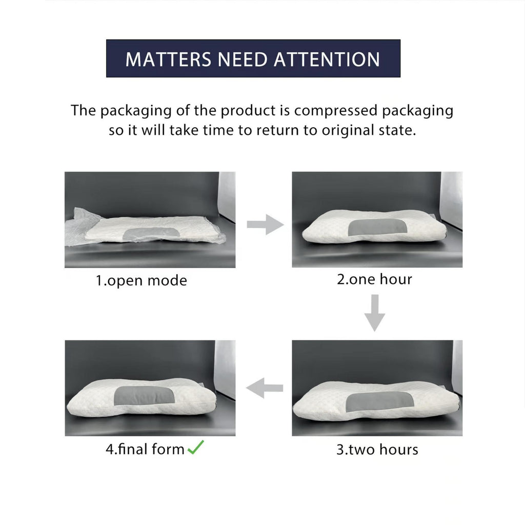 2pcs Buy 1 Get 1 Free Soft Massage Neck Pillows - Adjustable Ergonomic Orthopedic Cervical Support Pillow Suitable for Sleeping, Machine Washable Removable Cover & High-Quality Core, for - & Spinal
