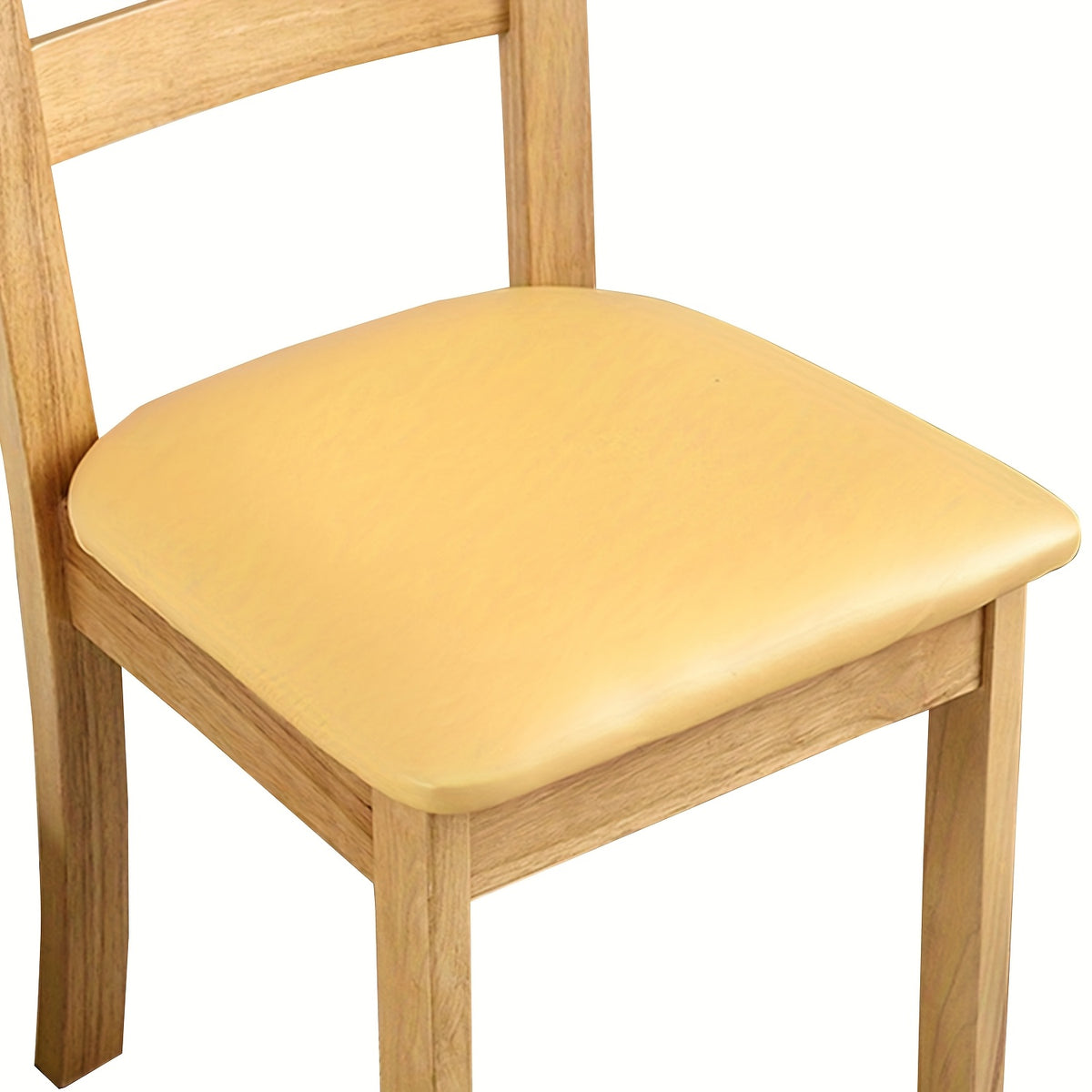 4/6pcs 100% Waterproof PU Fabric Dining Chair Slipcovers, Removable Upholstered Chair Cushion Cover for Dining Room, Hotel, Kitchen, And Home Decor, Fits A Variety Of Seat Styles, Halloween Home Decorations, Black Seat Cushion
