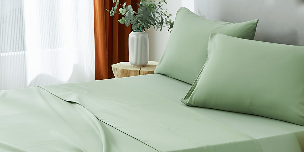 3/4pcs Ultra-Soft Microfiber Queen Size Cool Sheet Set - Hypoallergenic, Breathable with (14" - 17") Deep Pocket, Shrink & Fade Resistant - Includes Flat Sheet, Fitted Sheet, And 1/2 Pillowcases - Ideal for Queen & King Sizes - Gifts, Random Color