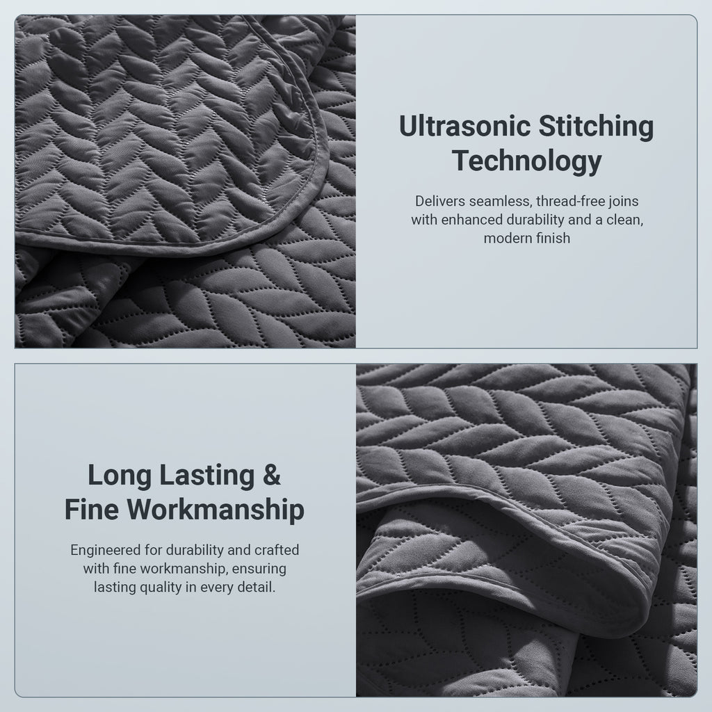Lightweight Quilted Bedspread – Soft and Breathable Quilt Set, All Season Microfiber Bedding, Modern Style Soft Bedding Set, Twin, Full / Queen, King Sizes, Machine Washable Halloween Christmas