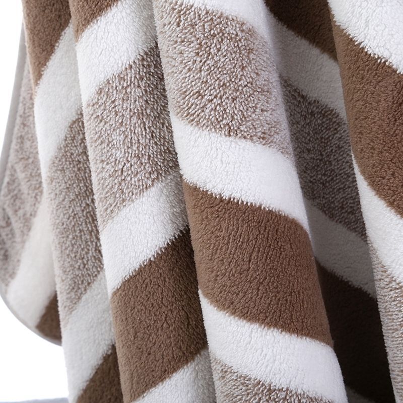 1/4pcs Striped Bath Towel Set, Beach Towel Bath Towel, Absorbent And Quick-Drying Shower Towel, Super Soft And Skin-Friendly Bathing Towel, for Home Bathroom, Ideal Bathroom Supplies Family Essentials. 70X140Cm/27.6X55.1 Inches