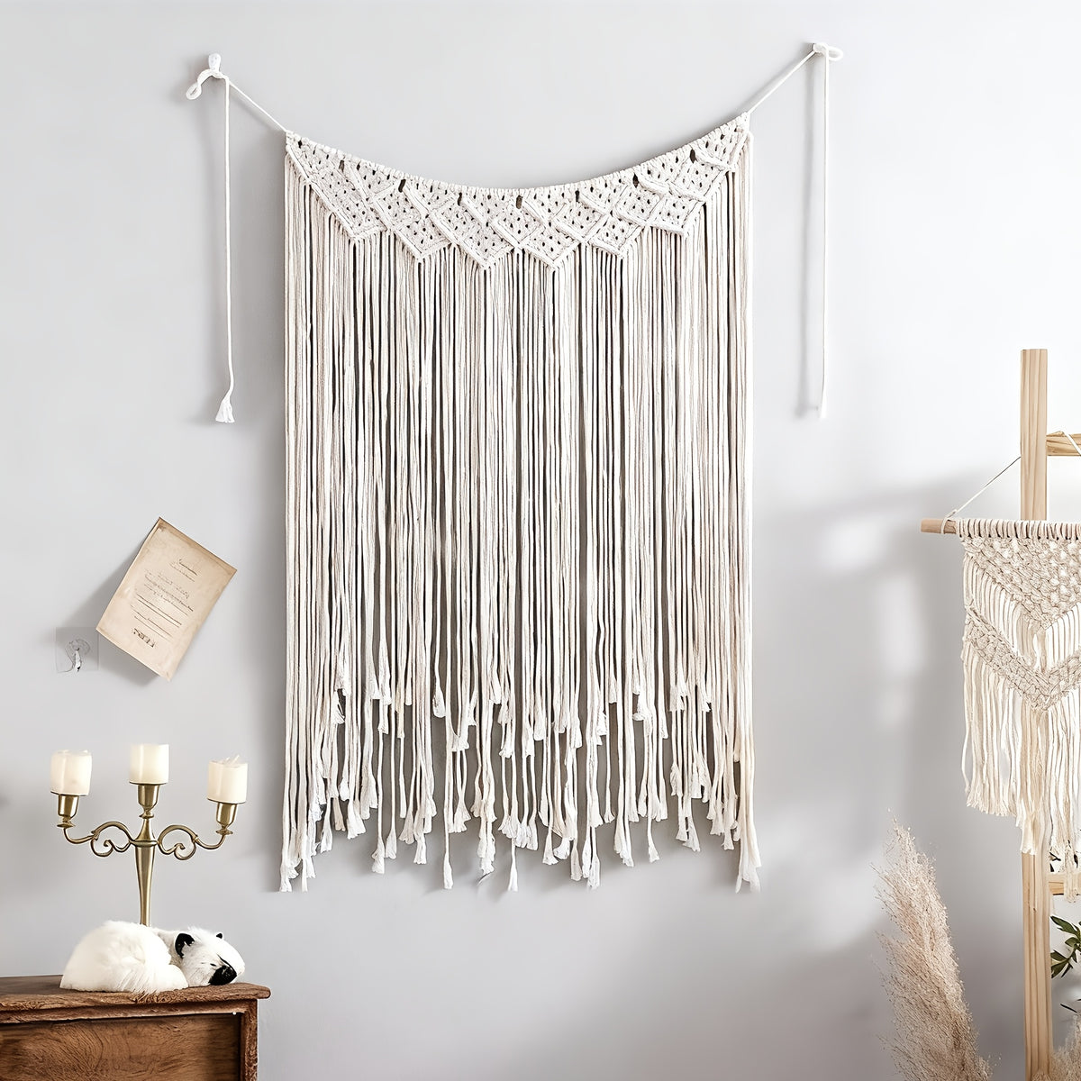1pc Large Bohemian Tapestry Wall Hanging - Vertical Wall Decor Suitable for Weddings, Bedrooms, Living Room, Bohemian Patterns for Vertical Wall Decoration, Vertical Hanging for Narrow Spaces, Modern