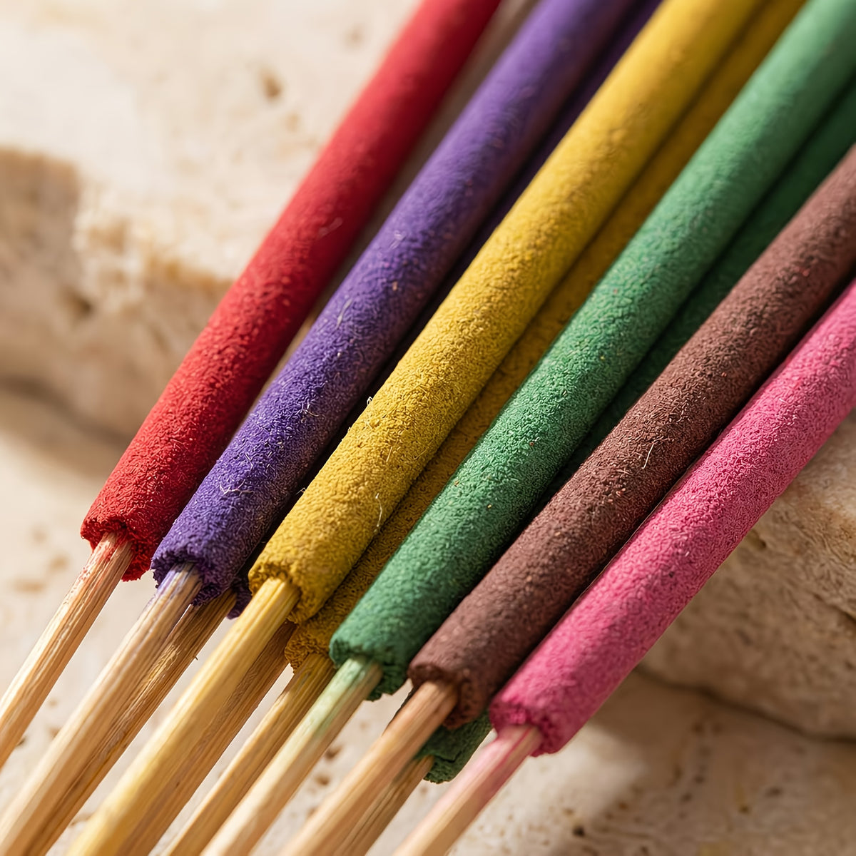Premium Bamboo Incense Stick Set with Eight Distinctive Fragrances: Sage, Lavender, Pink Cherry Blossom, Mint, Jasmine, Dragon'S Blood, Rose, And Lemongrass. 23 Sticks for Each Scent, Perfect for Creating an Elegant Indoor Atmosphere