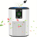 Desktop Air Purifier with Sleep Mode, 3 Fan Speeds, 9 Timer Settings and Ambient Light, White or Black Air Cleaner for Bedroom, Office and Living Room