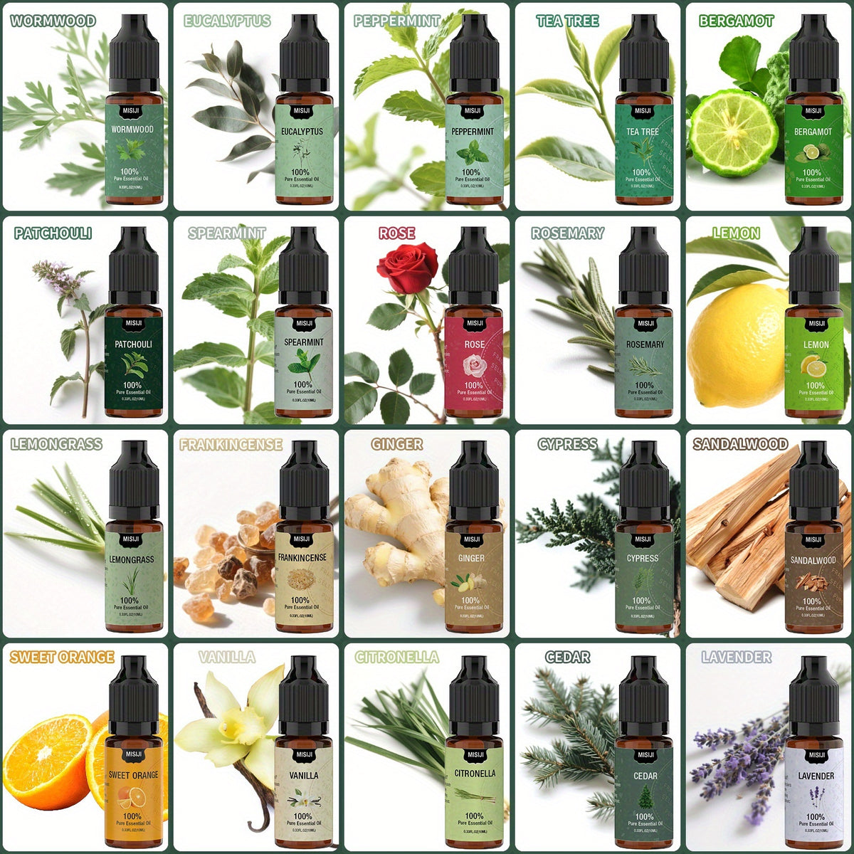 6/10/20pcs Essential Oils Set-Essential Oils for Diffuser for Home, Air Freshening Diffuser Oils Scents For, Laundry, Candle, Humidifiers 6/10/20 × 0.34oz. Ideal Valentines Day Gift for Women, Friends, Lover