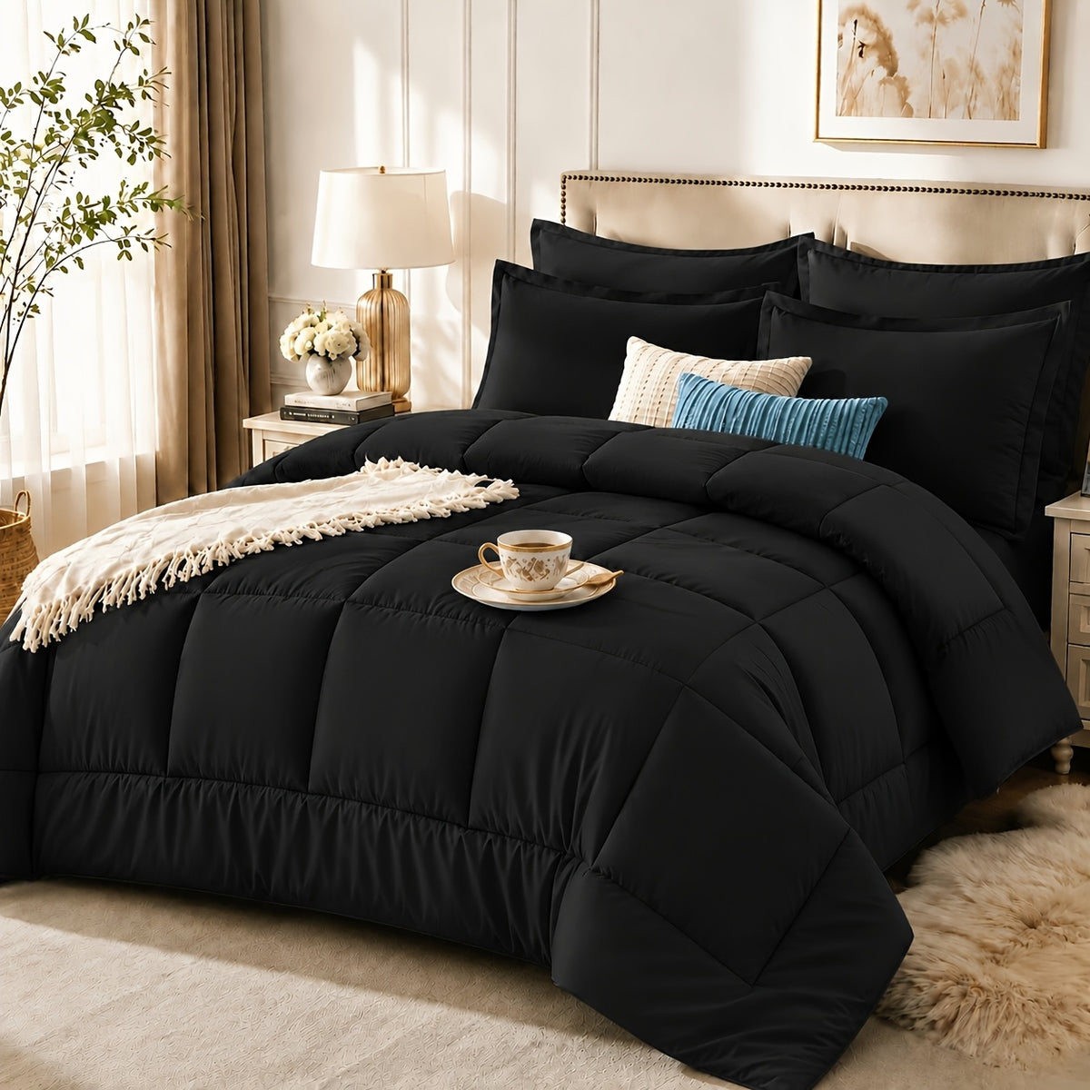 2/3pcs Summer Comforter-Double-Sided Tech Fabric, Large & Extra-Large Bed Bedding Sets, Lightweight Comforter-Soft Breathable For Hot Sleepers&Night Sweats-Elegant Bedroom For Couples & Solo Users, 1Comforter, 1/2Pillowcase, Random Color