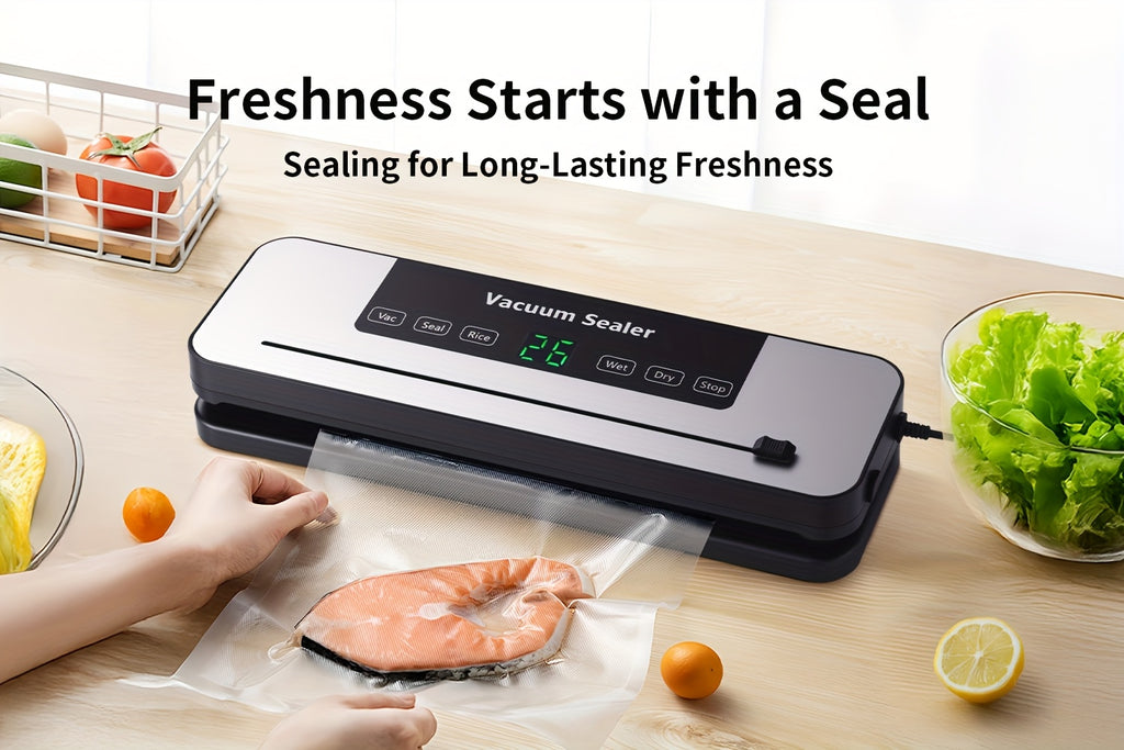 65000 PA Commercial Vacuum Sealer Machine System with 10 Free Bags, Dry/Moist Modes, 6-In-1 Sealing Machine for Storage And Sous Vide, Automatic Sealing Machine, Modern Vacuum Sealer