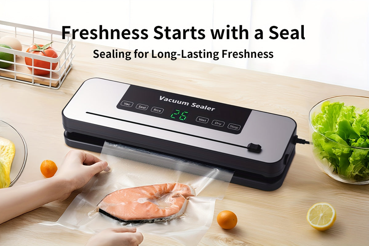 65000 PA Commercial Vacuum Sealer Machine System with 10 Free Bags, Dry/Moist Modes, 6-In-1 Sealing Machine for Storage And Sous Vide, Automatic Sealing Machine, Modern Vacuum Sealer