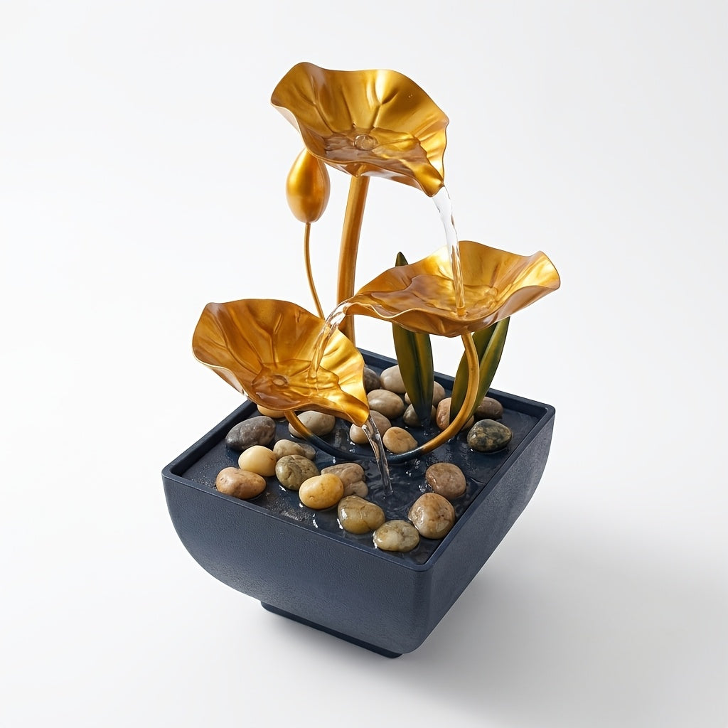 Indoor LED Table Fountain, Waterfall Fountain Table Decor, Relaxation Meditation Fountain, Peaceful and Relax Christmas Gifts