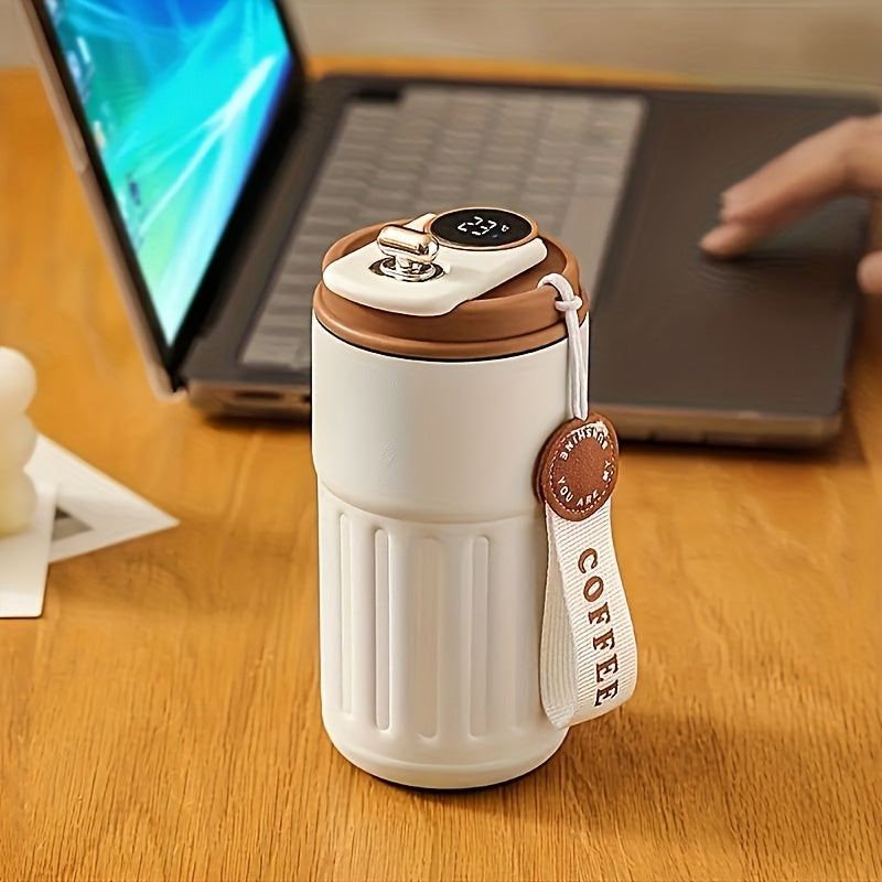 1pc 15.55oz Vintage Coffee Cup | Portable Insulated Travel Mug for Men and Women, 316 Stainless Steel Leakproof Lid, Keeps Drinks Hot or Cold for Hours, Ideal for Office and Outdoor Use