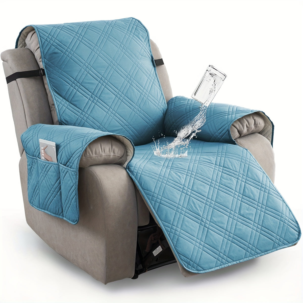 1pc 100% Waterproof Recliner Chair Cover, Non Slip Recliner Covers for Recliner Chair with Pocket, Pet Scratch-Resistant Sofa Slipcover, Washable Furniture Protector, Easy to Install for Living Room, Bedroom, And Study, Halloween Home Decorations