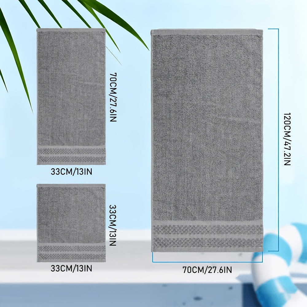 22/16pcs Cotton Bathroom Towels Set, Solid Color Cotton Blended Towel, Multi-color Optional, Soft And Comfortable, Absorbent, Family Set, Suitable for Travel, Bathroom, Fitness, Hotel, Swimming And Gift(4Bath Towels+6Hand Towels+12Washcloths)