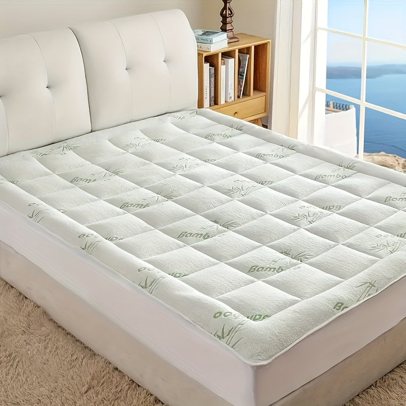 Cool Bamboo Mattress Top Layer - Blanket Mattress Cover, Pillow Mattress Cover, with 8-21 Inches Deep Pockets, Suitable for Home, Hotel, And Dormitory Bedding