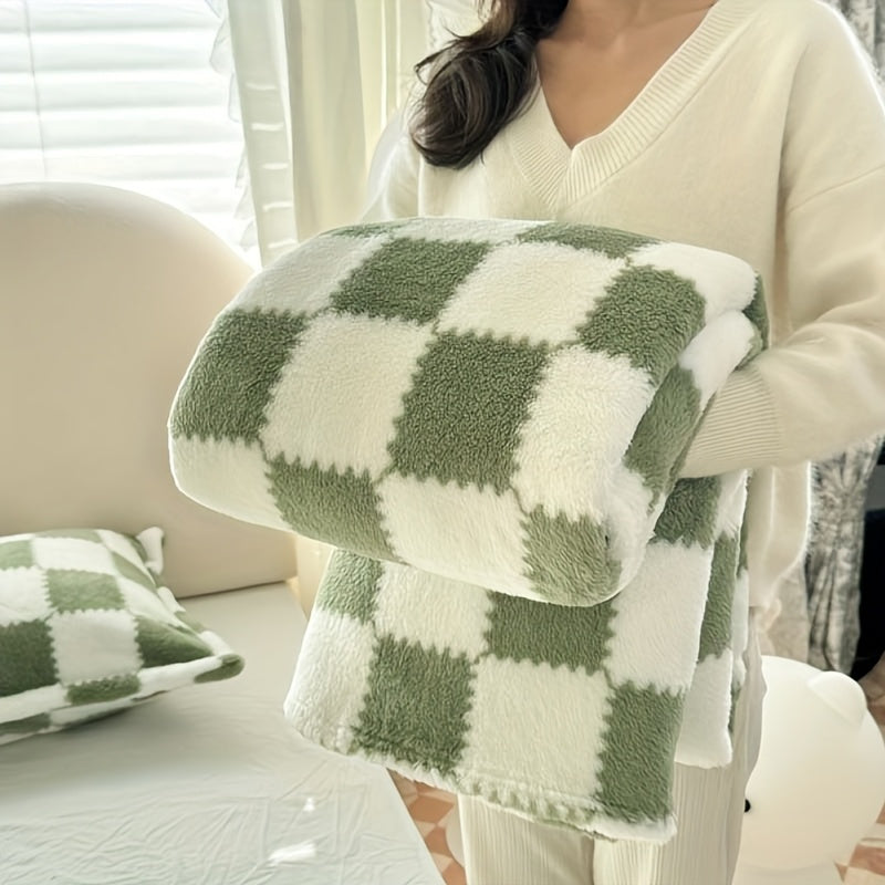 Double-sided Velvet Plaid Black And White Goods Pink And White, Super Soft And Comfortable Panda Velvet, Travel Blanket Suitable for Home Bedroom Sofa Blanket Can Be Machine Washed