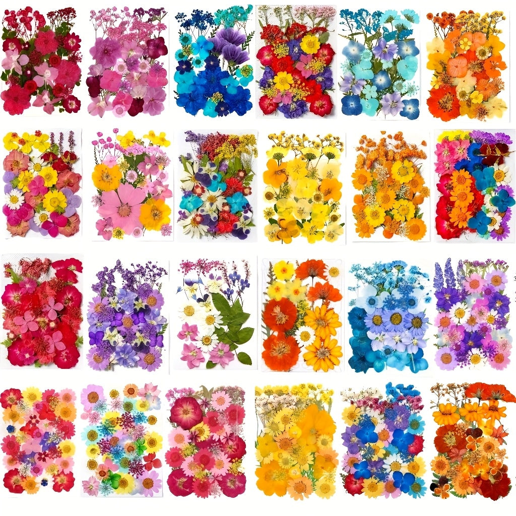 500pcs of Random Materials for Pressed Flowers, Natural Dried Flowers, Resin Molds, Nail Art, Making, Phone Case, Artistic Crafts, Jewelry Making, Scrapbooking, Floral Decorations, Picture Frames, Halloween Decorations, Christmas Gifts, And More