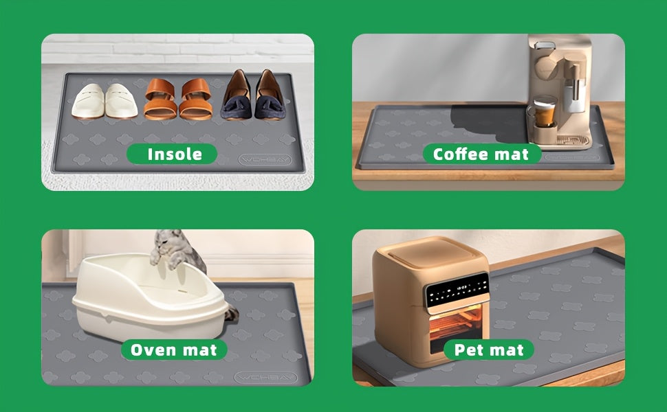 Waterproof Under Sink Mat 34" X 22", Kitchen Cabinet Liner And Drawer Shelf Liners, Protectors for Kitchen Organizers And Storage, Silicone Mat Boot Tray
