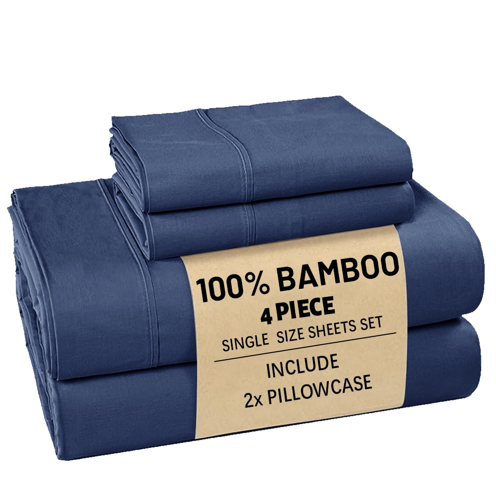 [Deep Sleep] 4/6pcs Bamboo Bed Sheet Set, Luxury Soft & Cooling Sheet Set For Hot Sleepers, 5 Star Hotel Experience Bed)Child Sheets Sets Deep Pocket Up To 16"Breathable Bedding For Room, Hotel 2200TC Bedding Sheets Queen Bed Sheets W/ Random Color