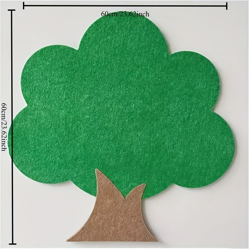 1-Pack 23.6*23.6 Inches Felt Tree-like Wall Decoration -Self-Adhesive- for Home, Office, Kitchen, Bathroom - Decorative Memo Board-Easy Installation No Tools Needed [ Please Note If The Size Is Applicable ]