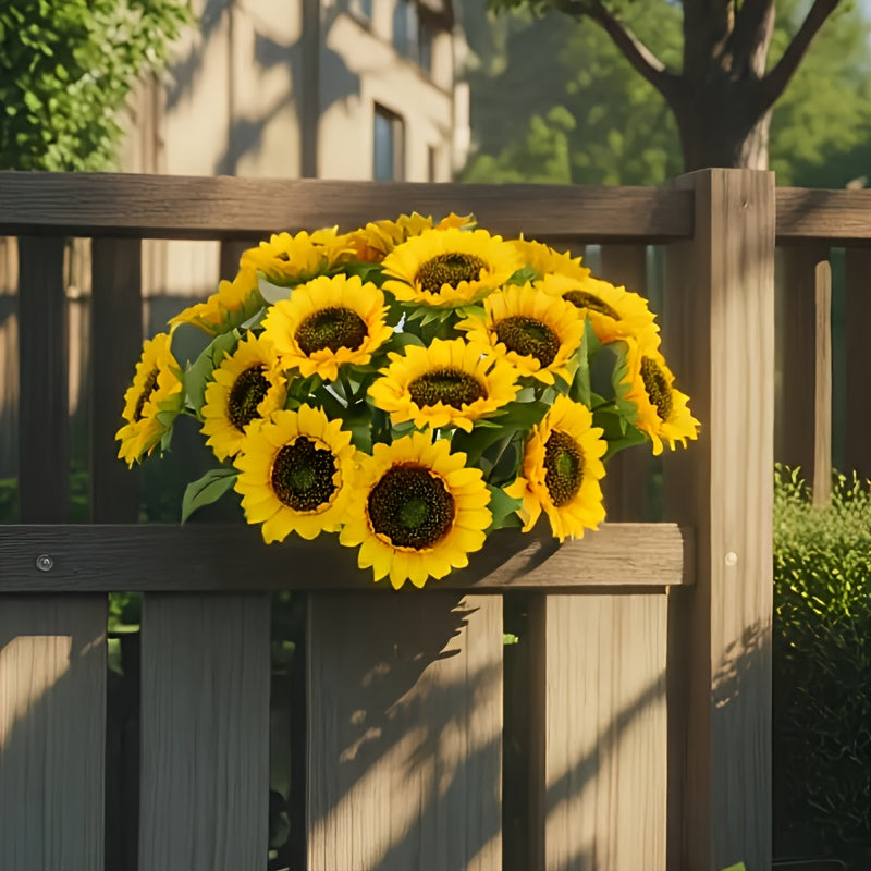 20/10Artificial Sunflowers. Suitable for Home Decor, Outdoor Decoration, Weddings, Churches, Schools, Photography Props, Restaurant Furnishings And Internet-famous Photo Backdrops. Also Ideal As Mother's Day Gifts And Party Centerpiece Decorations