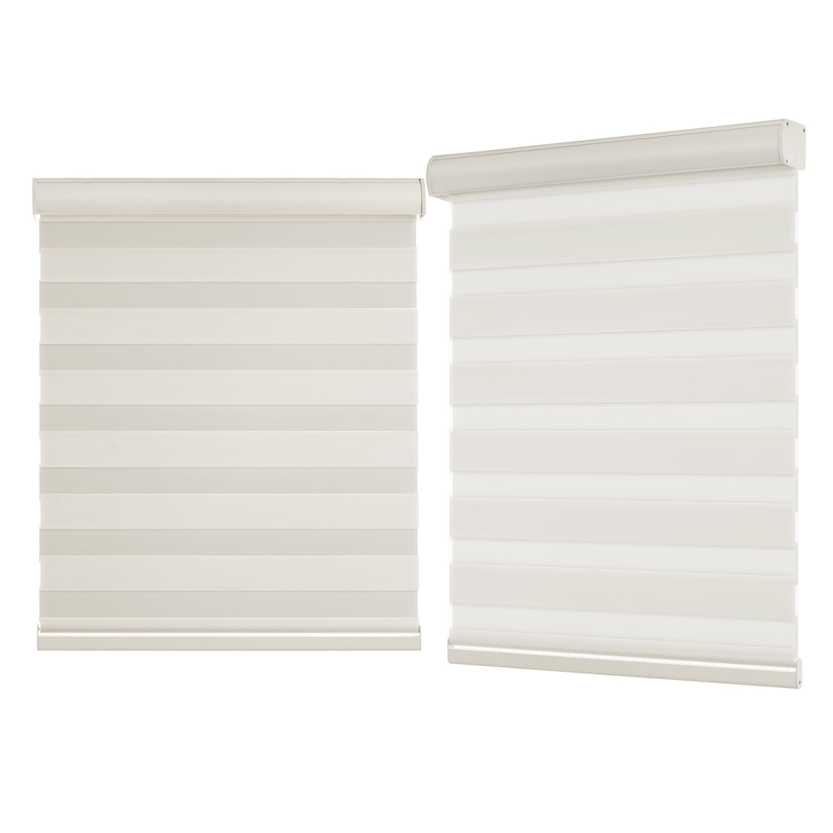 Cordless Zebra Blinds Suitable for Home Windows & Doors - Cordless Pull Down Roller Shades with Dual Layer Light Filtering & Blackout Privacy, Modern Vinyl// Window Treatments for Bedroom,, - Easy Install