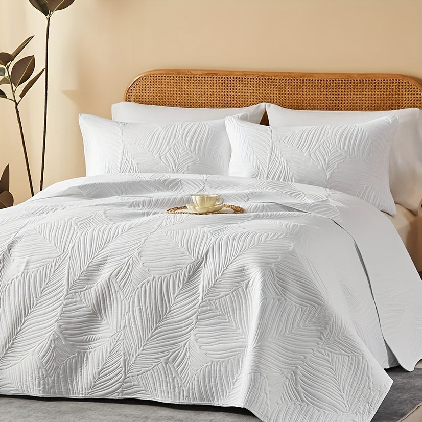 2/3pcs Cooling & Refreshing Summer Quilt Set - Multiple Colors Plus Random Color Available - Lightweight Breathable Microfiber Bedspread - Modern Coin Pattern Coverlet All Season - Holiday Gifts For Family Friends (1 Quilt, 1/2 Pillow Shams)
