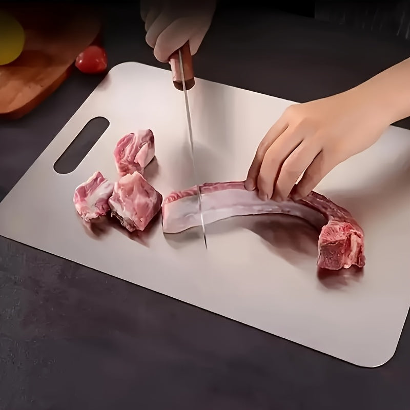 3pcs Premium Stainless Steel Cutting Board Set- Durable, Easy to Clean, Kitchen Ready, Space-Saving, Rust-Resistant, and BPA-Free, Safe for Food Preparation