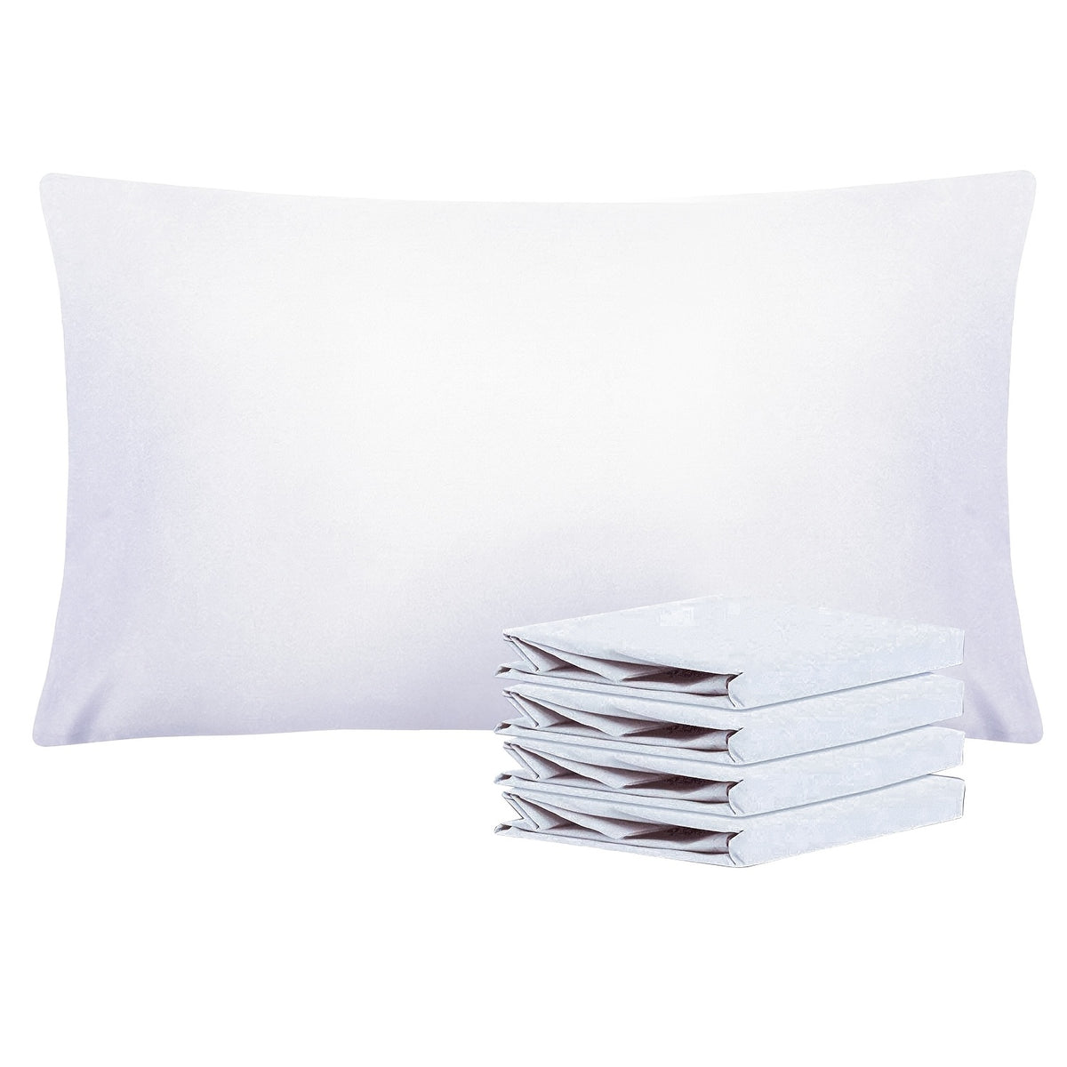 4 Pack 20x30 Brushed Microfiber Pillowcases | Envelope Closure, Soft, Wrinkle-Free, Fade-Resistant, Solid Color, Viscose Blend