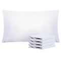 Queen Microfiber Pillowcases 4 Pack, 20 x 30 Inch Soft Brushed Viscose Blend Pillow Covers with Envelope Closure and Solid Colors for Bedrooms