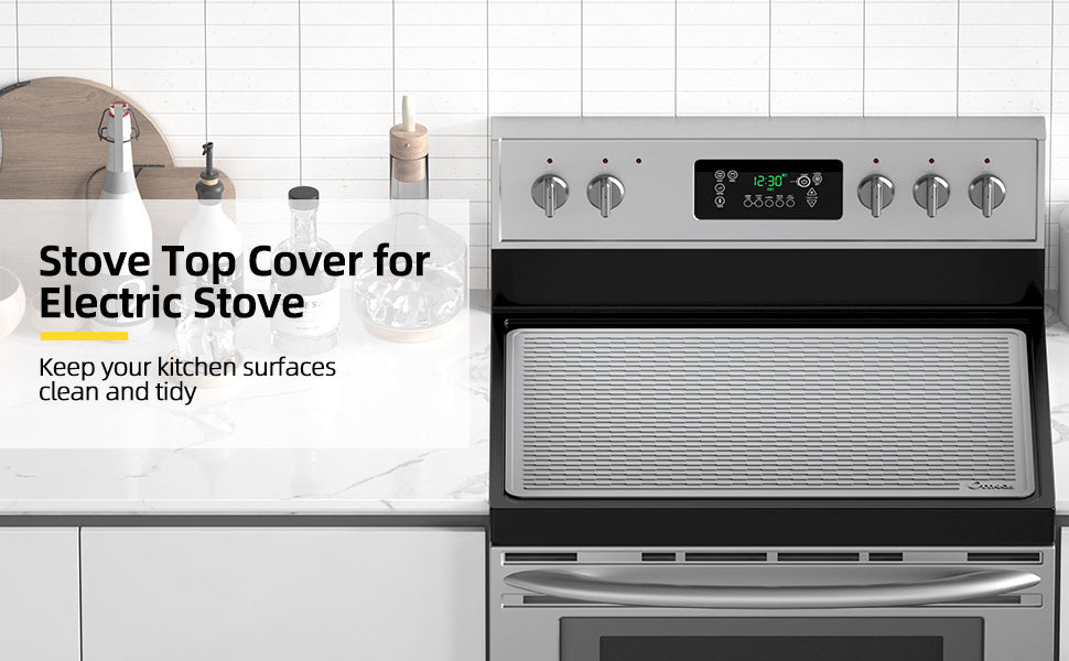 Oversized Thick Silicone Cover for Stove Tops, Measuring 75.7X53.2Cm (29.8X20.8In), Featuring Anti-Slip Stripes And Made from Quiet Material, Suitable for Kitchen And Restaurant Use Dish Drying Mats